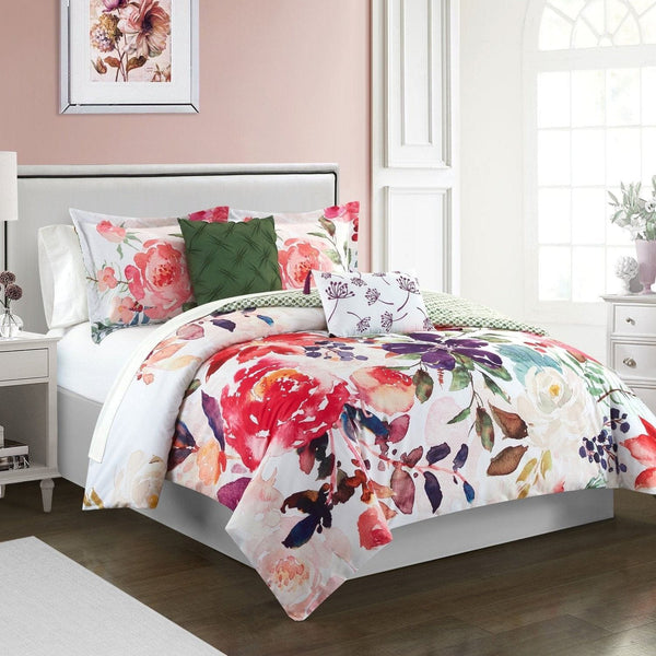 Chic Home Philia 5 Piece Floral Comforter Set
