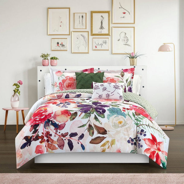 Chic Home Philia 5 Piece Floral Comforter Set Twin