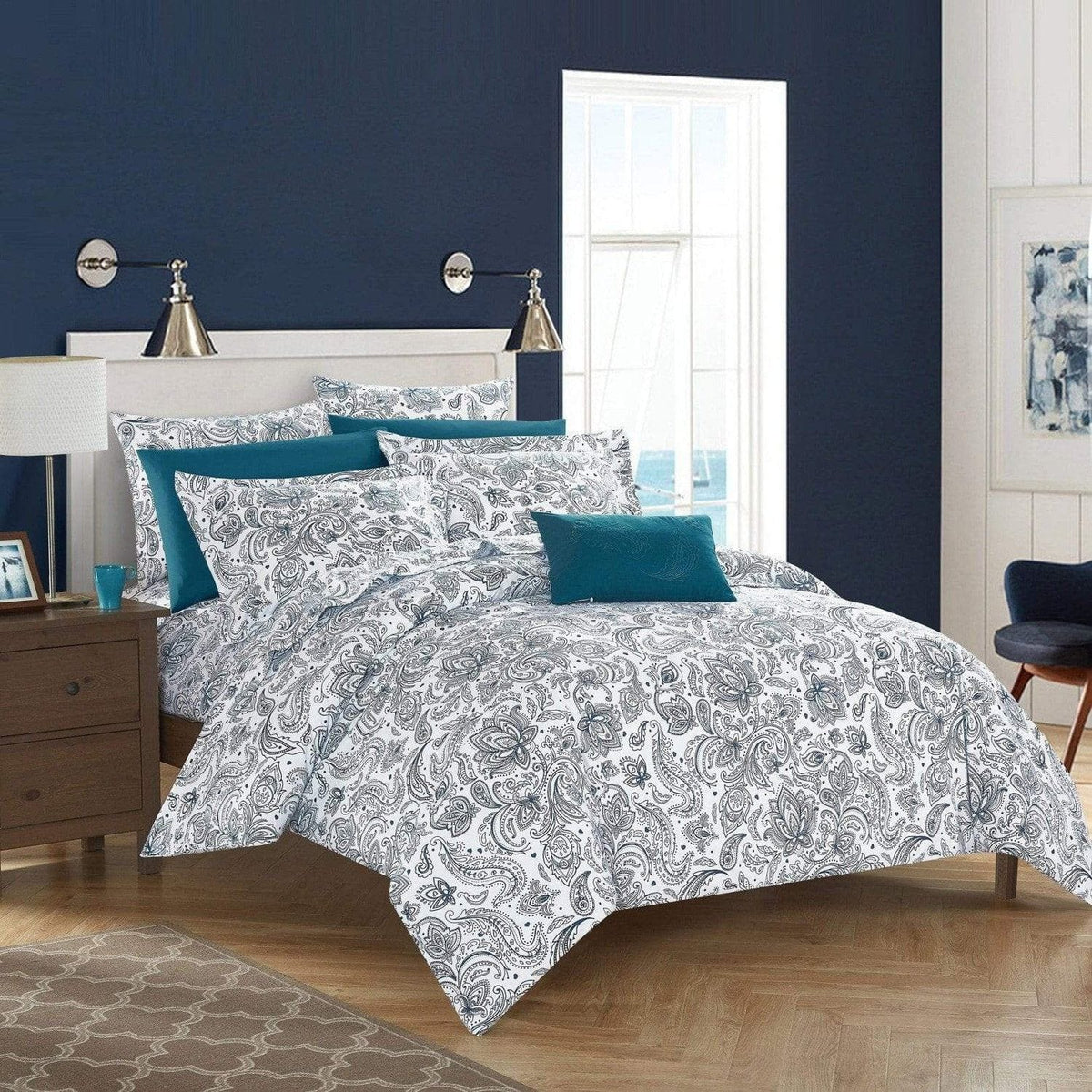Chic Home Regent's Park 10 Piece Paisley Duvet Cover Set
