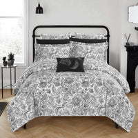 Chic Home Regent's Park 10 Piece Paisley Duvet Cover Set Black