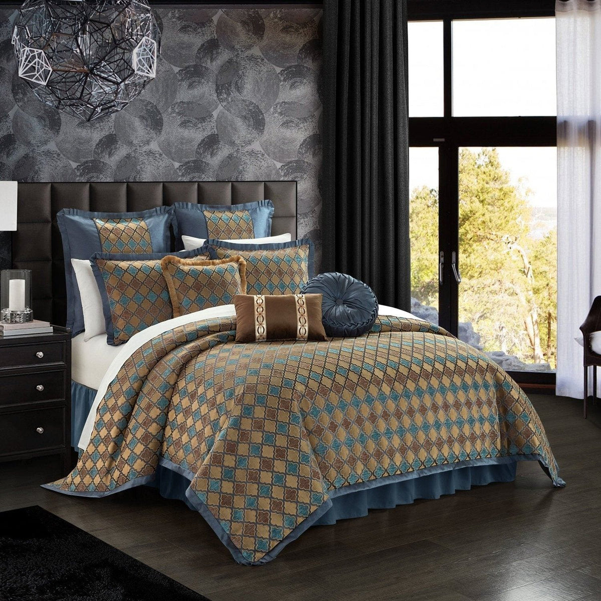 Chic Home Sue 13 Piece Chenille Comforter Set