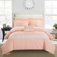 Chic Home Titian 8 Piece Paisley Comforter Set Blush