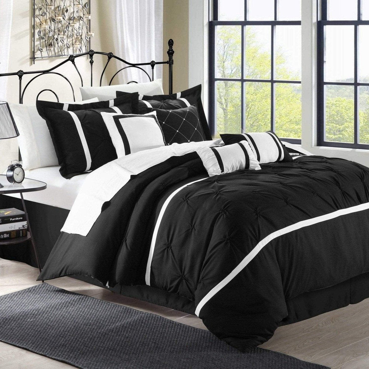 Chic Home Vermont 8 Piece Pinch Pleat Comforter Set