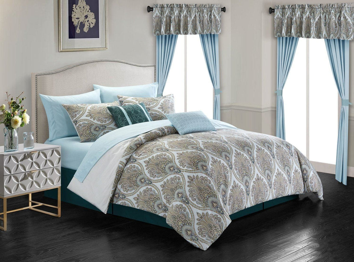 Chic Home Vivaldi 20 Piece Embroidered Comforter Set