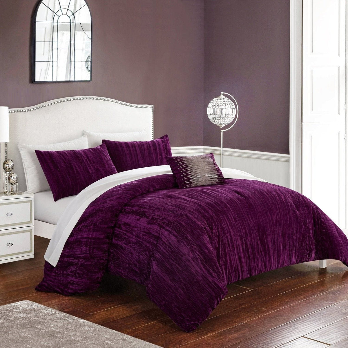 Chic Home Westmont 8 Piece Velvet Comforter Set