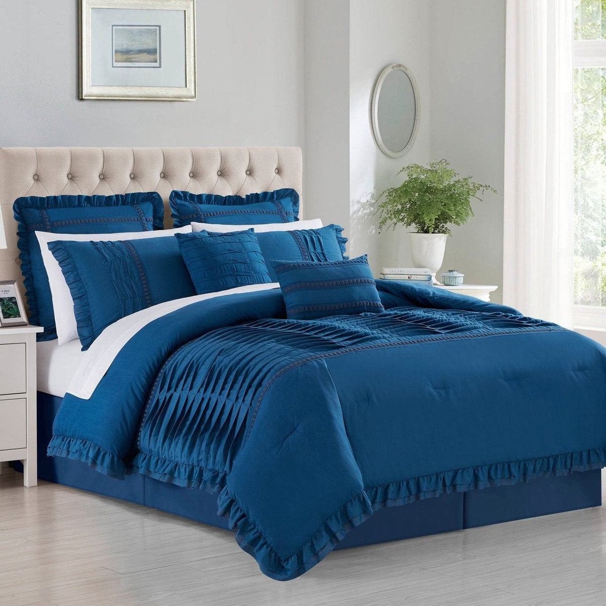 Chic Home Yvette 12 Piece Pleated Comforter Set