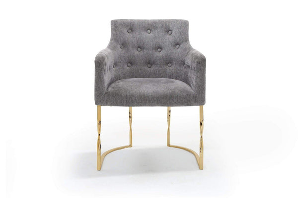 Iconic Home Amalfi Tufted Linen Accent Chair