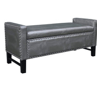 Iconic Home Archer Faux Leather Storage Bench