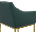 Iconic Home Bluebell Faux Leather Counter Stool Chair Gold Base
