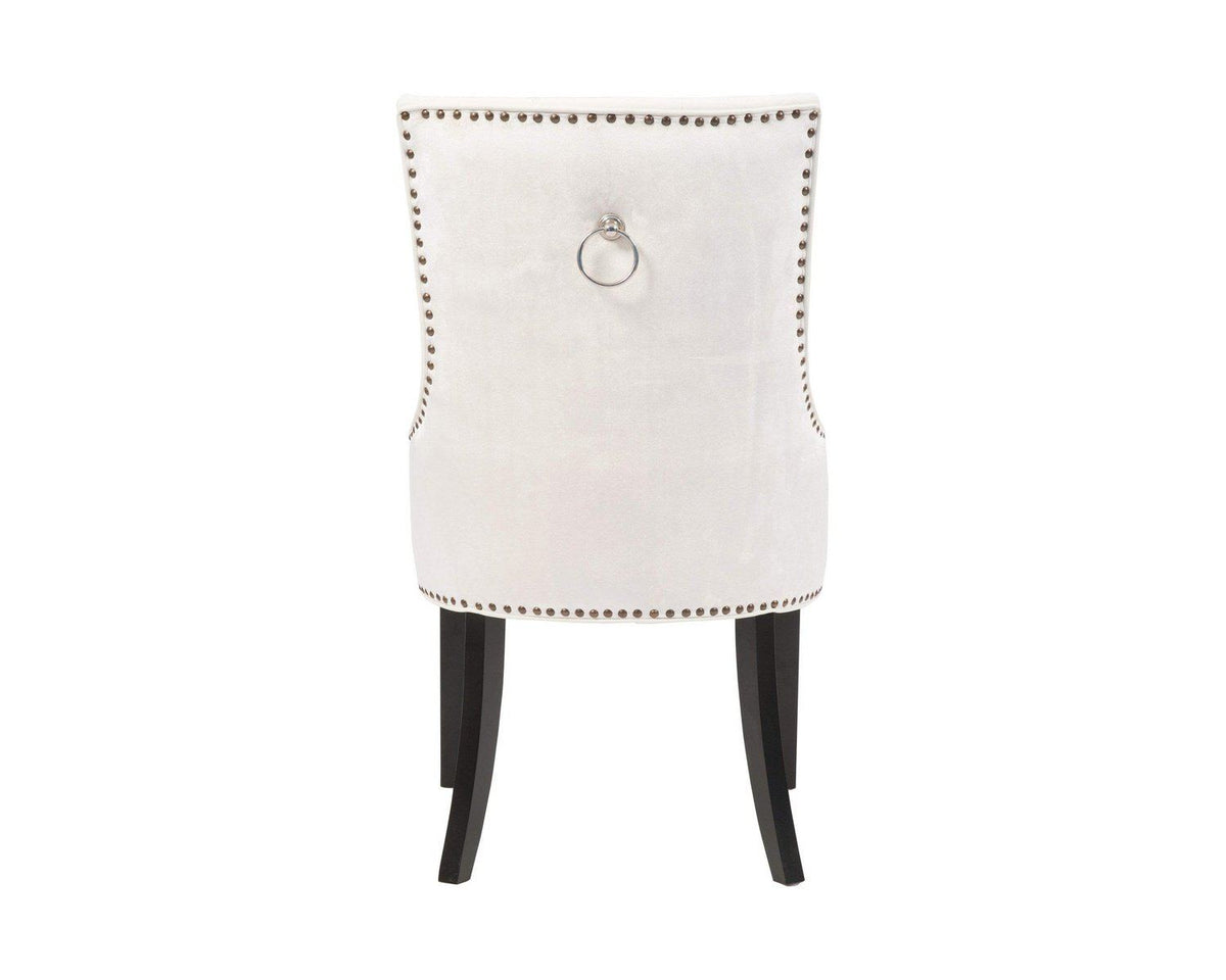 Iconic Home Cadence Faux Leather Velvet Dining Chair Set of 2