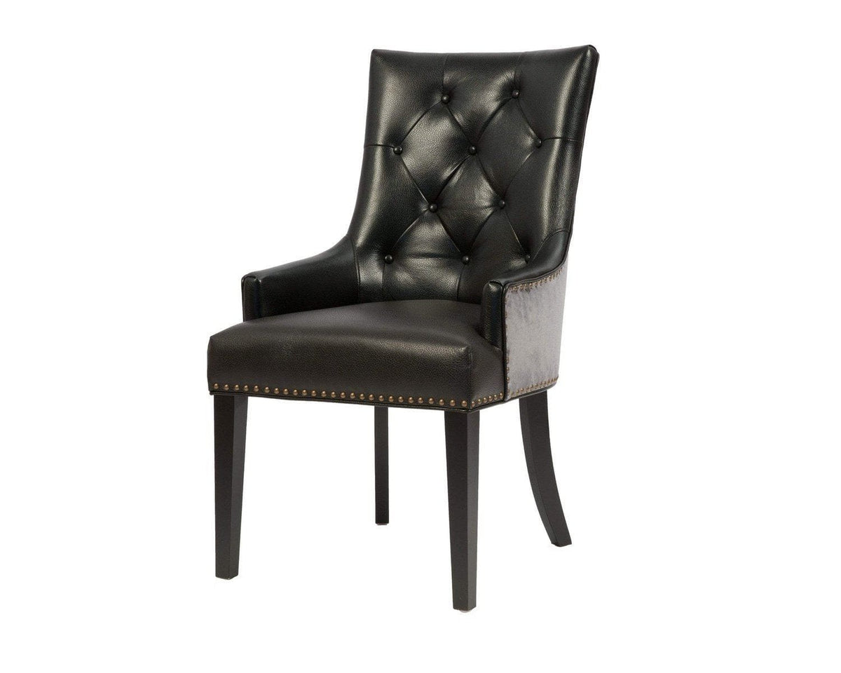 Iconic Home Cadence Faux Leather Velvet Dining Chair Set of 2