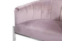 Iconic Home Cyrene Velvet Bar Stool Chair Chrome Base
