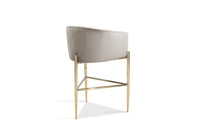 Iconic Home Cyrene Velvet Bar Stool Chair Velvet Gold Base
