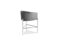 Iconic Home Cyrene Velvet Counter Stool Chair Chrome Base