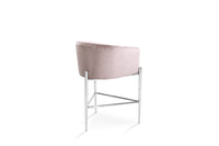 Iconic Home Cyrene Velvet Counter Stool Chair Chrome Base