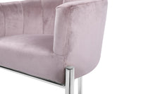 Iconic Home Cyrene Velvet Counter Stool Chair Chrome Base