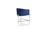 Iconic Home Cyrene Velvet Counter Stool Chair Chrome Base