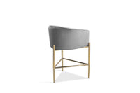 Iconic Home Cyrene Velvet Counter Stool Chair Gold Base
