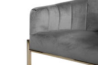 Iconic Home Cyrene Velvet Counter Stool Chair Gold Base