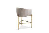 Iconic Home Cyrene Velvet Counter Stool Chair Gold Base
