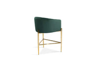 Iconic Home Cyrene Velvet Counter Stool Chair Gold Base