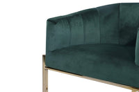 Iconic Home Cyrene Velvet Counter Stool Chair Gold Base