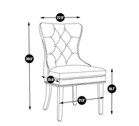 Iconic Home Diana Tufted Velvet Dining Chair Set of 2