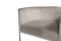 Iconic Home Finley Velvet Bar Stool Chair Chrome Base