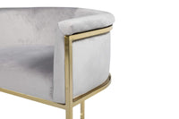 Iconic Home Finley Velvet Bar Stool Chair Gold Base