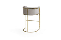 Iconic Home Finley Velvet Bar Stool Chair Gold Base