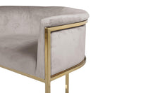 Iconic Home Finley Velvet Bar Stool Chair Gold Base