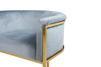 Iconic Home Finley Velvet Bar Stool Chair Gold Base