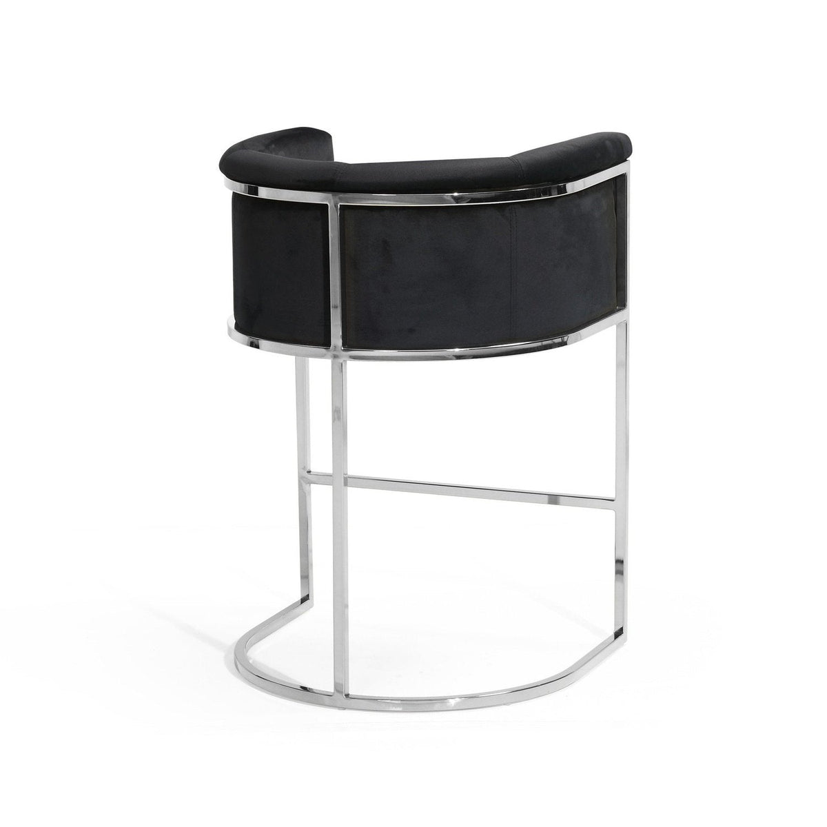 Iconic Home Finley Velvet Counter Stool Chair Chrome Base