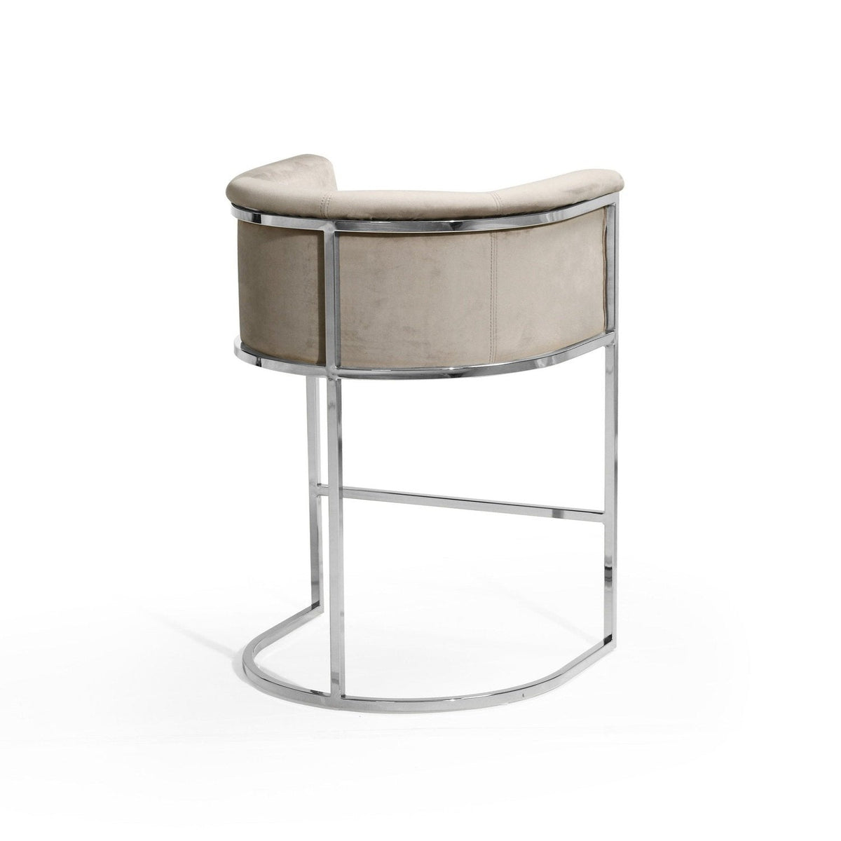 Iconic Home Finley Velvet Counter Stool Chair Chrome Base