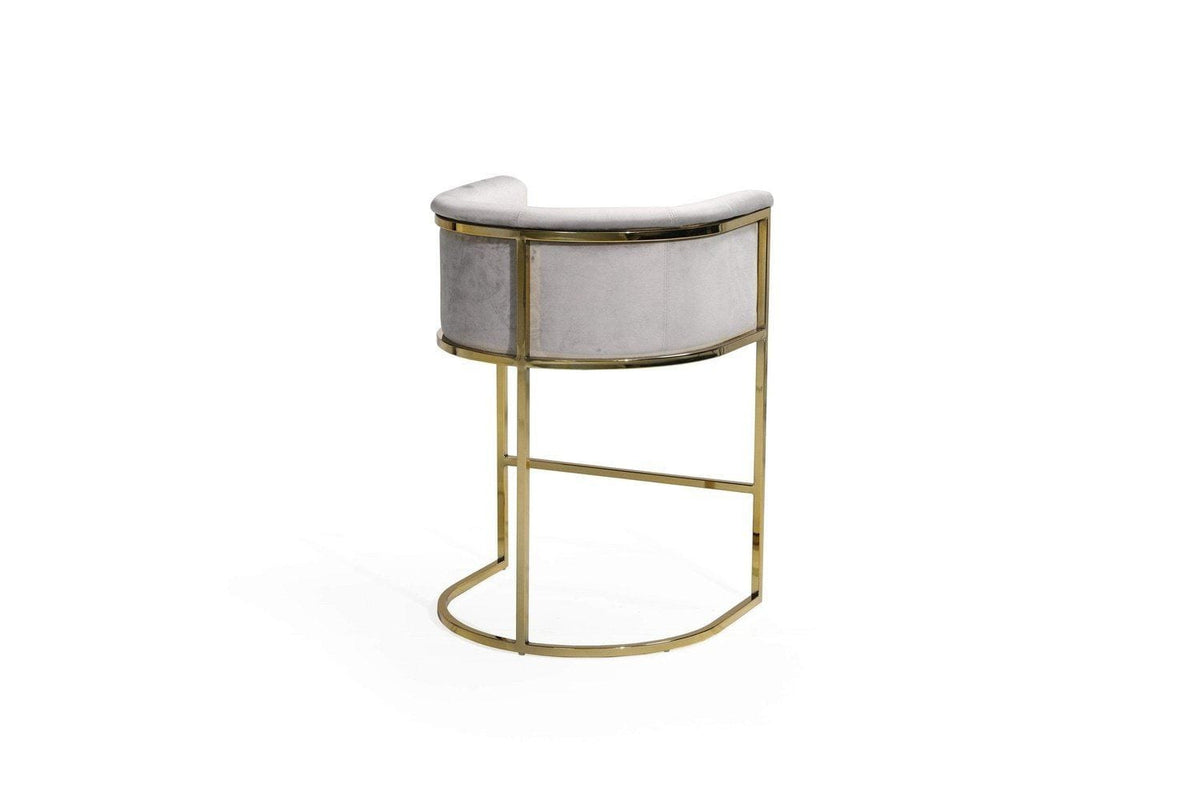 Iconic Home Finley Velvet Counter Stool Chair Gold Base
