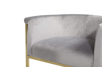 Iconic Home Finley Velvet Counter Stool Chair Gold Base