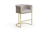 Iconic Home Finley Velvet Counter Stool Chair Gold Base