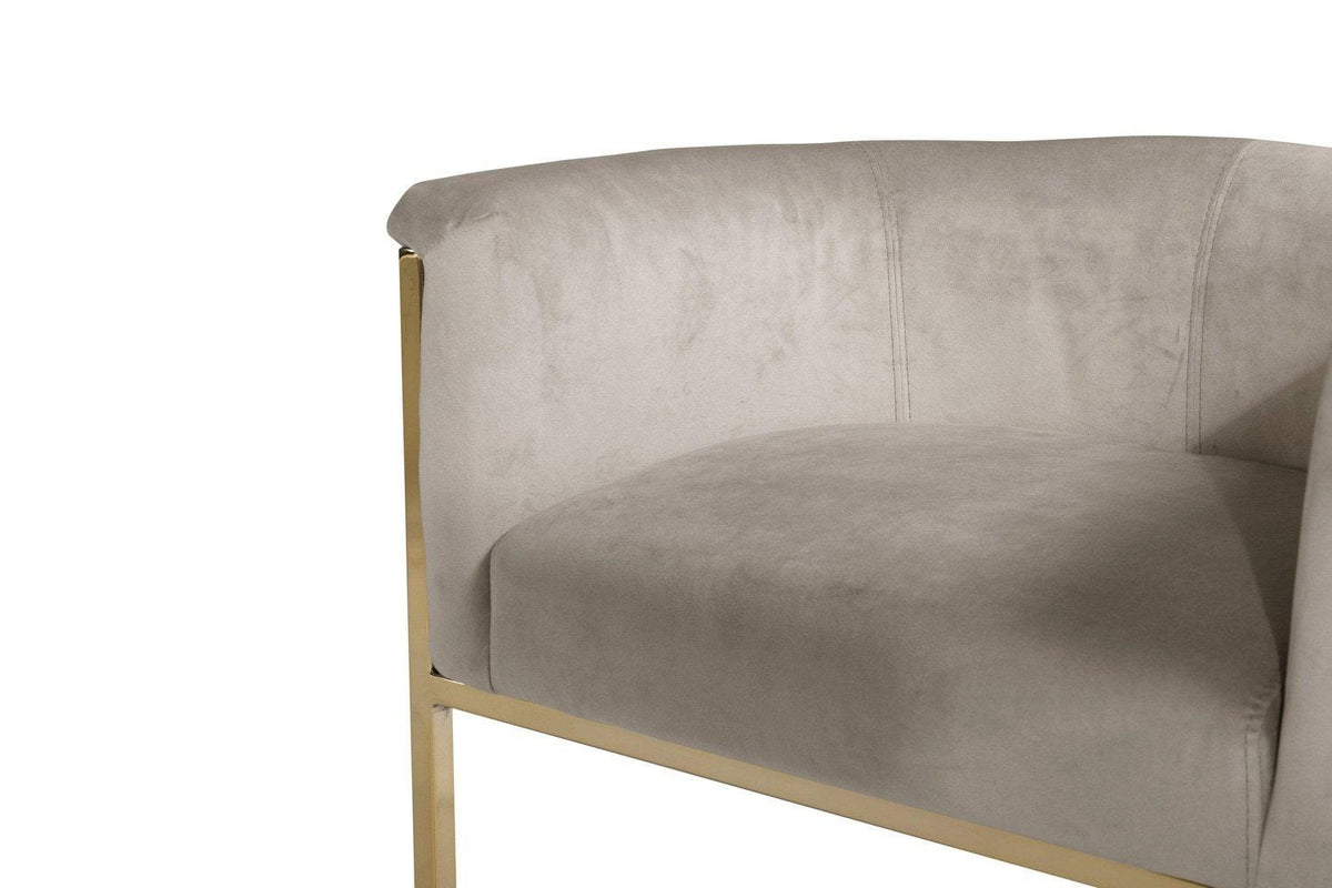 Iconic Home Finley Velvet Counter Stool Chair Gold Base