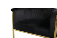 Iconic Home Finley Velvet Counter Stool Chair Gold Base