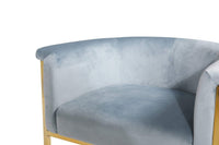 Iconic Home Finley Velvet Counter Stool Chair Gold Base