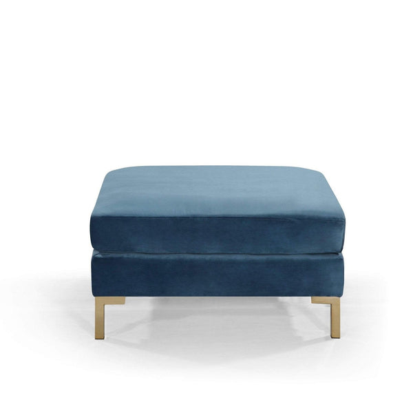 Iconic Home Girardi Velvet Square Ottoman