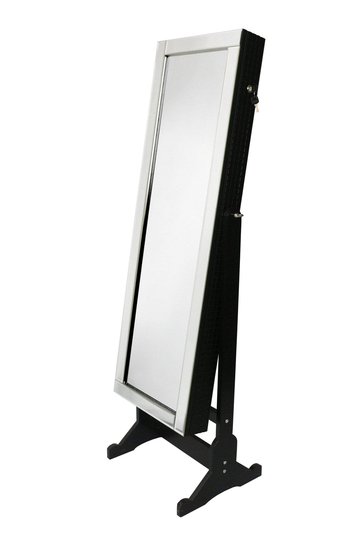 Iconic Home Glam Storage Armoire Cheval Mirror