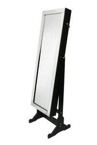 Iconic Home Glam Storage Armoire Cheval Mirror