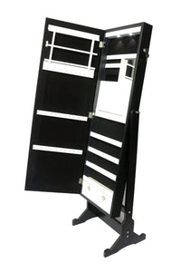 Iconic Home Glam Storage Armoire Cheval Mirror