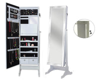 Iconic Home Glam Storage Armoire Cheval Mirror