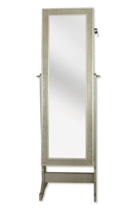 Iconic Home Glitzy Storage Armoire Cheval Mirror