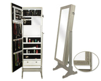 Iconic Home Glitzy Storage Armoire Cheval Mirror