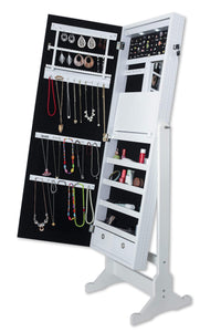 Iconic Home Glitzy Storage Armoire Cheval Mirror