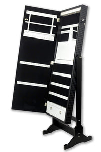 Iconic Home Glitzy Storage Armoire Cheval Mirror