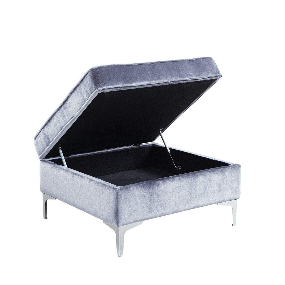 Iconic Home Guinevere Velvet Storage Ottoman